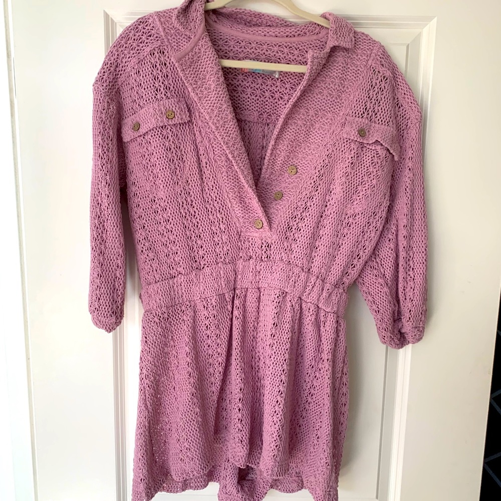 Free People Light purple beach romper